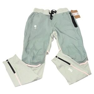 NWT On Running Pants Womens XS Sea Surf Green Athletic Joggers Ankle Zip